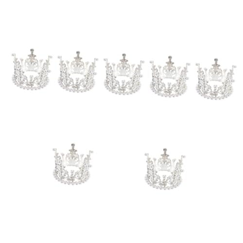 VICASKY 7 Stk Krone Dekoration Ornament Kuchenverzierungen Backen Krone Tortenaufsatz Kuchen -topper Backdekorationen Kinderkronen Backen Topper Künstliche Perle Silver VICASKY 7 Stk Krone Dekoration Ornament Kuchenverzierungen Backen Krone Tortenaufsatz Kuchen -topper Backdekorationen Kinderkronen Backen Topper Künstliche Perle Silver von VICASKY