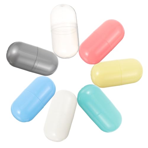VICASKY 7 Stück Teiliges Bunte Kunststoffkapseln Farbige Befüllbare Aufbewahrungsboxen für Ostereier Süßigkeiten und Kleine Geschenke Vielseitige Vorratsbehälter für Party Hochzeit und von VICASKY