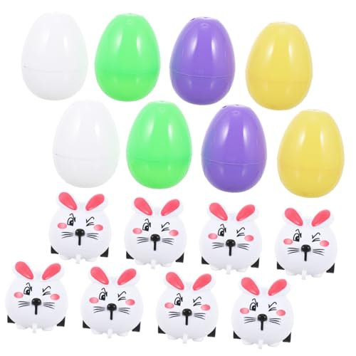 VICASKY 8 Sätze Osterhasen Spielzeugset mit Bunten Eierboxen für Kreatives Diy für Ostern Geschenkverpackungen für Feiern Robustes Material Kinderfreundliches Design von VICASKY
