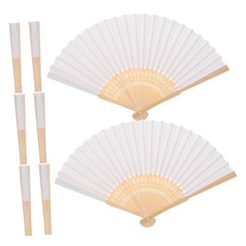 VICASKY 8 Stück Teiliges Faltbare Weiße Papier Handfächer zum Bemalen Kreatives DIY für Vielseitig für Sommerpicknick Kindergartenkunst Hochzeit Gastgeschenke und Partydekorationen VICASKY 8 Stück Teiliges Faltbare Weiße Papier Handfächer zum Bemalen Kreatives DIY für Vielseitig für Sommerpicknick Kindergartenkunst Hochzeit Gastgeschenke und Partydekorationen von VICASKY