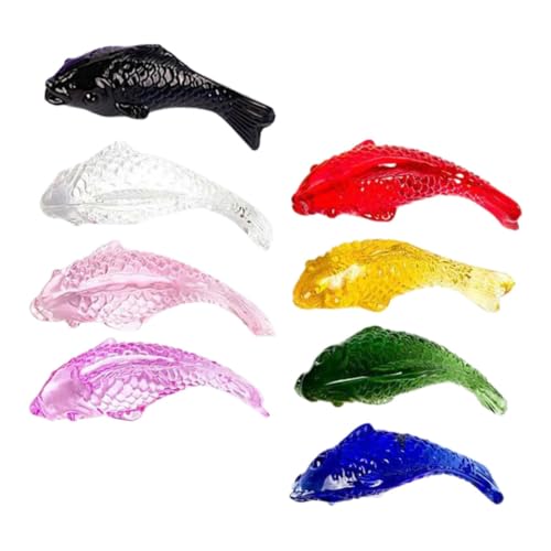 VICASKY 8 Stück Teiliges Kleine Kristallfisch Figuren Bunte Aquarium Deko Farbenfrohe Tischdekoration Lebendige Fischornamente für Wohn Bürobereich VICASKY 8 Stück Teiliges Kleine Kristallfisch Figuren Bunte Aquarium Deko Farbenfrohe Tischdekoration Lebendige Fischornamente für Wohn Bürobereich von VICASKY