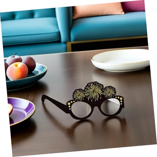 VICASKY 8 Stück Teiliges Partybrillen aus Papier Wiederverwendbare Leichte Neujahrs und Abschlussfeier Brillen mit Glitzereffekt Stylische Foto Requisiten für Silvester Weihnachten und von VICASKY