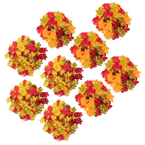 VICASKY 8Packungen Ahornblatt Konfetti Bunte Tischdekoration für Thanksgiving und Herbstpartys für Einladungen Geschenktüten und Kreative Bastelprojekte von VICASKY