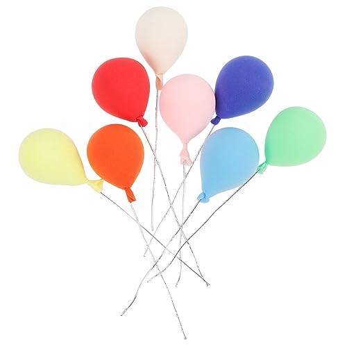 VICASKY 8Stücke Mini Luftballons aus Hochwertigem für Puppenhaus Dekoration Lebendige Ornamente für Spielwelten und Besondere Anlässe von VICASKY