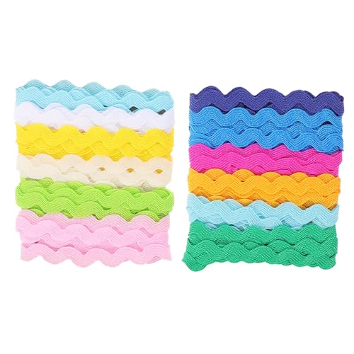 VICASKY 8mm Selbstgemacht Zierband 2 Rollen 6 Farben Gewelltes Polyesterband Für Kleidung Basteln Geschenkverpackung Für Heimwerkerprojekte VICASKY 8mm Selbstgemacht Zierband 2 Rollen 6 Farben Gewelltes Polyesterband Für Kleidung Basteln Geschenkverpackung Für Heimwerkerprojekte von VICASKY