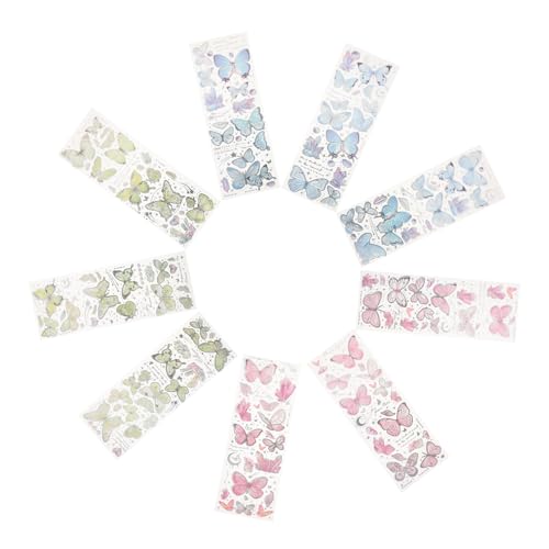 VICASKY 9 Blätter Scrapbooking Sticker Scrapbook Stickers Romantische Dekoration weichnachtsgeschke Scrapbook Aufkleber DIY Dekoration Bastelaufkleber Scrapbooking-Materialien das Haustier von VICASKY