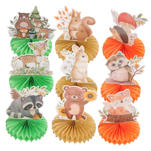 VICASKY 9 Stück Teiliges Honeycomb Mittelstück Niedliche Waldtier Babyparty Deko Bunte Waben Tischdekoration für Mädchen Kindergeburtstag für Shower und Themenfeiern VICASKY 9 Stück Teiliges Honeycomb Mittelstück Niedliche Waldtier Babyparty Deko Bunte Waben Tischdekoration für Mädchen Kindergeburtstag für Shower und Themenfeiern von VICASKY
