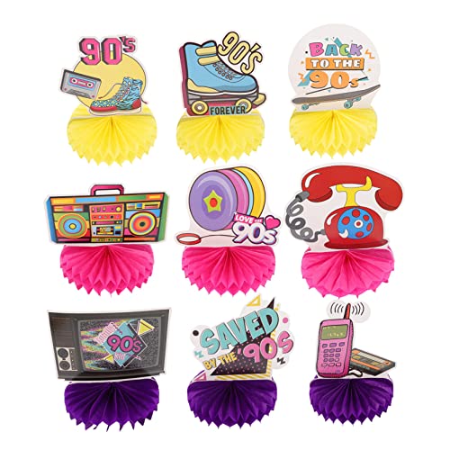 VICASKY 9 Stück Teiliges Retro Jahre Party Deko Langlebige Wabenpapier Mittelstücke für Geburtstag Themenparty und Tischdekoration Stabile Papierqualität Farbecht Kreative Party Supplies VICASKY 9 Stück Teiliges Retro Jahre Party Deko Langlebige Wabenpapier Mittelstücke für Geburtstag Themenparty und Tischdekoration Stabile Papierqualität Farbecht Kreative Party Supplies von VICASKY