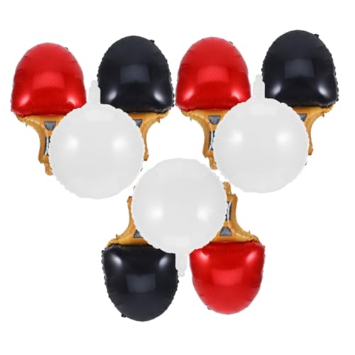 VICASKY 9 Stück Teiliges Tischtennis Ballon Rote und Schwarze Schläger mit Weißen Bällen Wiederverwendbare Folienballons für Sportpartys Schnelle Befüllung Langlebige Partydeko für VICASKY 9 Stück Teiliges Tischtennis Ballon Rote und Schwarze Schläger mit Weißen Bällen Wiederverwendbare Folienballons für Sportpartys Schnelle Befüllung Langlebige Partydeko für von VICASKY
