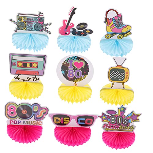 VICASKY 9St der 80er Jahre Geburtstagsdekorationen Neon-Accessoires Retro-Sonnenbrille hochzeitsdeko hochzeitsdeco Waben-Mittelstücke 80er Dekorationen für Partys Papier Colorful VICASKY 9St der 80er Jahre Geburtstagsdekorationen Neon-Accessoires Retro-Sonnenbrille hochzeitsdeko hochzeitsdeco Waben-Mittelstücke 80er Dekorationen für Partys Papier Colorful von VICASKY