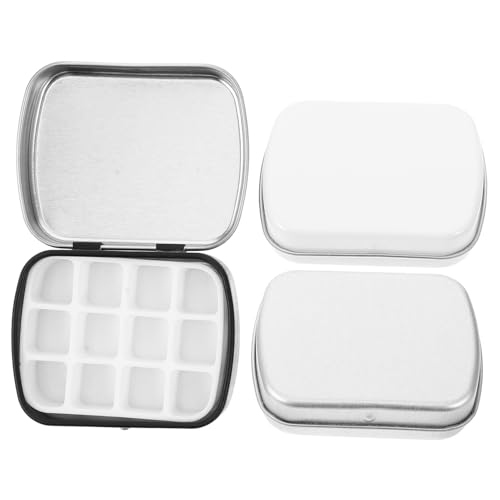 VICASKY ARNAGE PLOSE Plaine PAIRE Box Gel mit klein für Mini Wasser Fall Tragbares Aquarell -Kit Malen Sie die Mischpalette Gouache-Palette Aquarellfarbenschale Aquarellpalettenreise Eisen von VICASKY