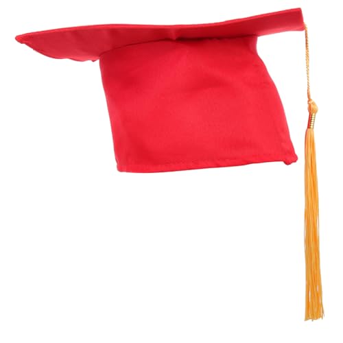 VICASKY Abiturmütze Party-Abschlusskappe rote Abschlusskappe 2023 doktorhut kaufen doktor hut Geschenke für Erwachsene schwarzes kleid handwerkliche Abschlusskappe Abschlusshüte von VICASKY