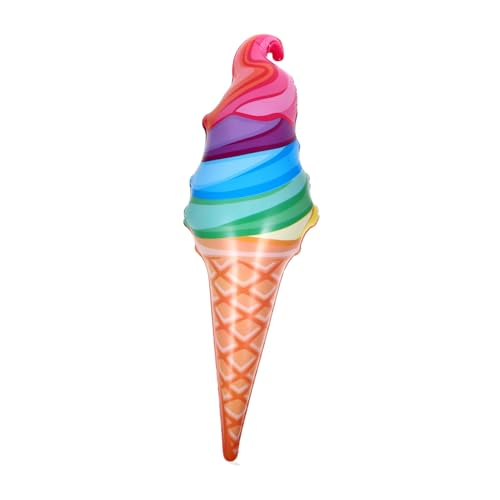 VICASKY Aufblasbarer Eiscreme Ballon in Regenbogenfarben Dekoratives Party Accessoire Leicht Aufzublasen Wiederverwendbar Geeignet für Innen und Außenbereich als Geburtstagsdeko für VICASKY Aufblasbarer Eiscreme Ballon in Regenbogenfarben Dekoratives Party Accessoire Leicht Aufzublasen Wiederverwendbar Geeignet für Innen und Außenbereich als Geburtstagsdeko für von VICASKY
