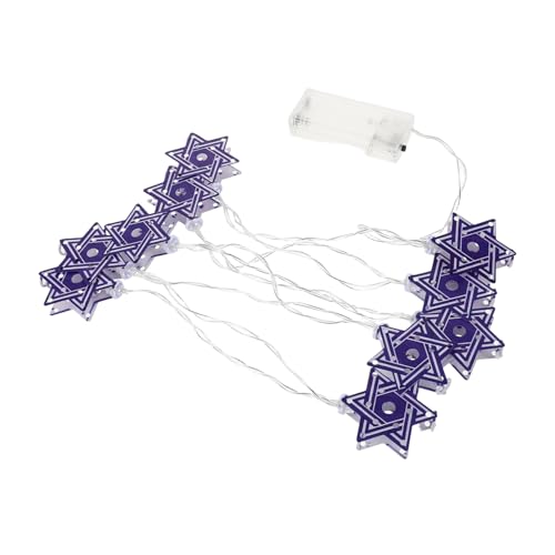 VICASKY Batteriebetriebene LED Lichterkette Hanukkah mit Davidstern Sterne Wetterfest Dekorative Jüdische Festivalbeleuchtung für Innen und Außen Warmweißes Licht VICASKY Batteriebetriebene LED Lichterkette Hanukkah mit Davidstern Sterne Wetterfest Dekorative Jüdische Festivalbeleuchtung für Innen und Außen Warmweißes Licht von VICASKY