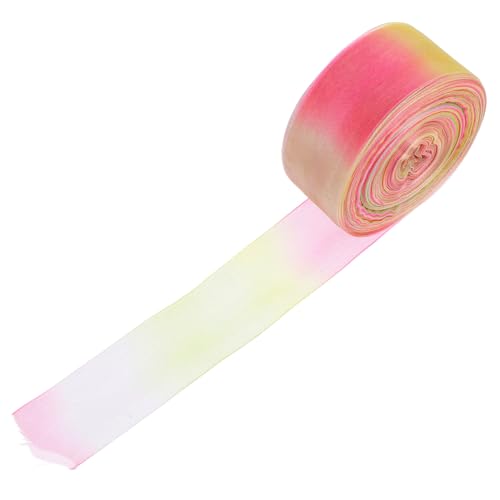 VICASKY Breites Chiffonband mit Schimmerndem Farbverlauf Vielseitiges Organza Dekoband für DIY Blumensträuße Geschenkverpackung Hochzeits und Partydekoration von VICASKY