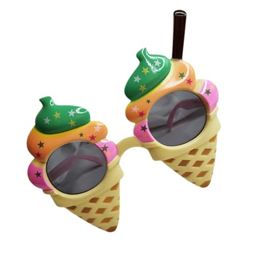 VICASKY Bunte Eiscreme Brille Lustige Partybrille Foto Requisite Leichtes Material Geburtstagsfeier Karneval Kostüm Zubehör von VICASKY