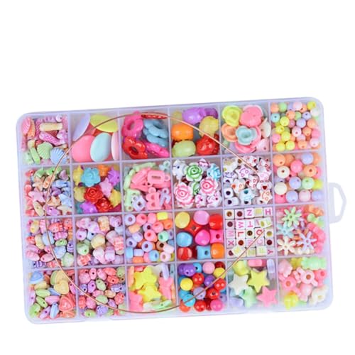 VICASKY 24 Gitter Acrylperlen Spielzeug Für Jungen Und Mädchen Schmuckherstellungsset Bunte Perlen Zum Basteln Von Halsketten VICASKY 24 Gitter Acrylperlen Spielzeug Für Jungen Und Mädchen Schmuckherstellungsset Bunte Perlen Zum Basteln Von Halsketten von VICASKY