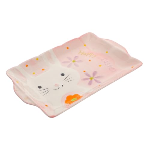 VICASKY Süßigkeitenteller Osterhase Speisetablett Keramik-Hasen-auflaufform -dessertständer Hasen-kuchenständer Dessertschale VICASKY Süßigkeitenteller Osterhase Speisetablett Keramik-Hasen-auflaufform -dessertständer Hasen-kuchenständer Dessertschale von VICASKY