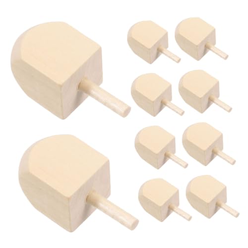 VICASKY Chanukka-Dekorationen 10 Stück Holz-Dreidel-Sets Blanko Bastelbedarf Für Kinder Traditionelles Spielzeug von VICASKY