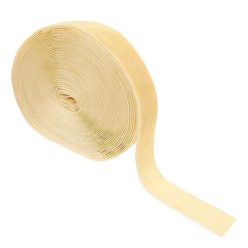VICASKY Cuttable Samtiges Geschenkband Breit Verschleißfestes DIY Dekoband Beige für Weihnachten Hochzeit Geschenkverpackung Einfach Zuschneidbar Vielseitig Verwendbar von VICASKY