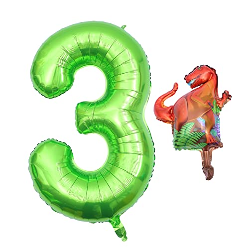 VICASKY Digitaler Aluminiumfolienballon Große Luftballons 3 Jahre Geburtstag Grüne Zahlenballons Luftballons Als Partydeko Ballon Zum 1. Geburtstag Ballons Dekor Große Zahlen Passen Baby von VICASKY