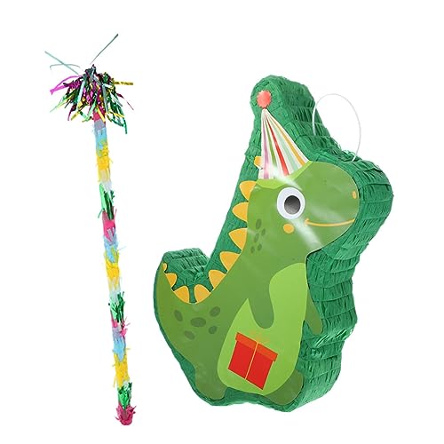 VICASKY Dinosaurier Pinata Teilig mit Grünem Dinosaurier und Klöppel Party Dekoration für Geburtstag Festival und Robustes Partyspiel Zubehör VICASKY Dinosaurier Pinata Teilig mit Grünem Dinosaurier und Klöppel Party Dekoration für Geburtstag Festival und Robustes Partyspiel Zubehör von VICASKY