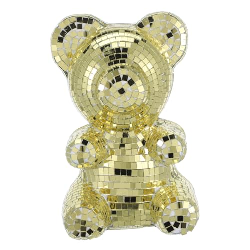 VICASKY Disco Spiegelbär Dekoration Groß Goldener Reflektierender Bär Desktop Ornament Party Deko Geschenk für Zuhause Büro Party Tischdeko Silvester VICASKY Disco Spiegelbär Dekoration Groß Goldener Reflektierender Bär Desktop Ornament Party Deko Geschenk für Zuhause Büro Party Tischdeko Silvester von VICASKY