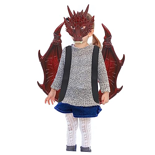 VICASKY Drachenkostüm Set Rot mit Leichter Maske Flügeln und für Halloween Party Cosplay Dinosaurier Kostüm für Jungen und Mädchen Lustiges Partyaccessoire für Karneval und Fotos VICASKY Drachenkostüm Set Rot mit Leichter Maske Flügeln und für Halloween Party Cosplay Dinosaurier Kostüm für Jungen und Mädchen Lustiges Partyaccessoire für Karneval und Fotos von VICASKY