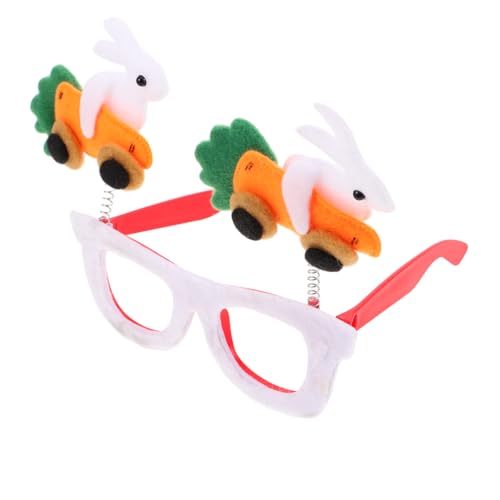 VICASKY Easter Eyewear Karotten Bunny Brillen für Erwachsene Lustige Fotorequisiten für Ostern für Partys und Feierlichkeiten Bequeme und Farbenfrohe Dekorationen von VICASKY