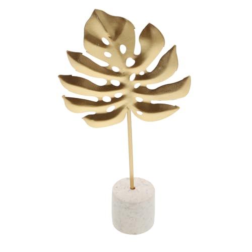 VICASKY Eisernes Desktop Ornament mit Holzbasis Künstlerische Dekoration Stilvolles Büroschmuckstück Kreative Form für Wohn und Arbeitsbereiche von VICASKY