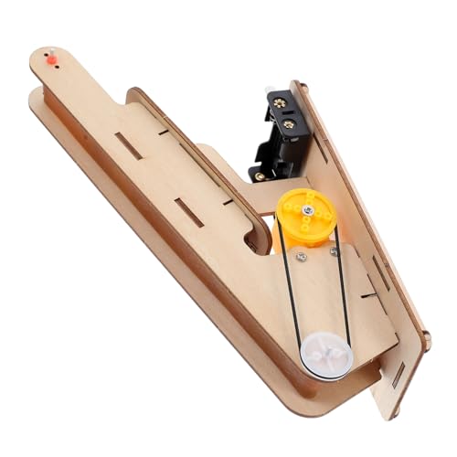 VICASKY Elektrisches DIY Transportband Bausatz Stem Holzbausatz für Wissenschaftliches Experiment Bauspielzeug für Jungen Mädchen Grundschule Kreatives Lernen und Technikverständnis von VICASKY