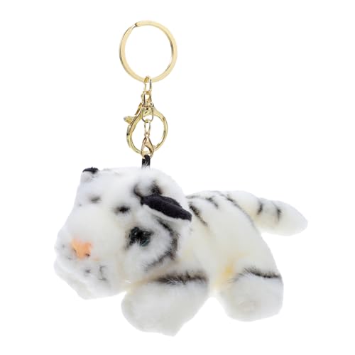 VICASKY Entzückender Tiger Plüschschlüsselkettengefüllter Tierschlüsselring -cartoon Tiger Puppe Hanging Anhänger Mode Plüsch Tiger Schlüsselring Anhänger Für Bag -rucksackbeutel von VICASKY
