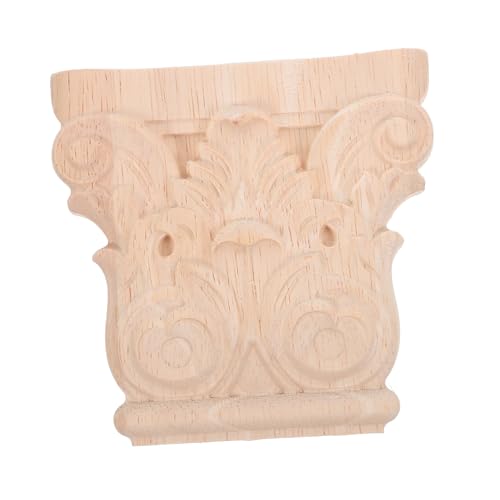 VICASKY Europäischer Stil Holzgeschnitzte Eckstütze Dekorative Massivholz Wandapplikation Korbbogen Ersatz und Deckenverzierung für Zuhause Hotel von VICASKY