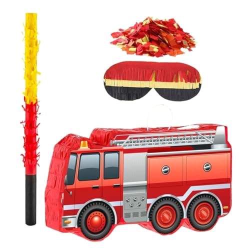VICASKY Feuerwehr Party Pinata für Augenbinde und Konfetti Leichte Stabile Feuerwehrmann Dekoration für Jungen Geburtstagsfeier Innen und Außen VICASKY Feuerwehr Party Pinata für Augenbinde und Konfetti Leichte Stabile Feuerwehrmann Dekoration für Jungen Geburtstagsfeier Innen und Außen von VICASKY