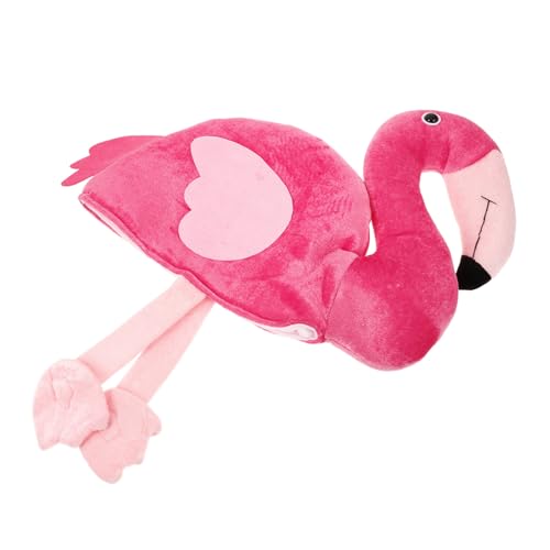 VICASKY Flamingo Kopfbedeckung für Plüsch Hut für Cosplay und Partys Lustige Kopf Requisite Bequem und Geeignet für Karneval und Geburtstagsfeiern von VICASKY