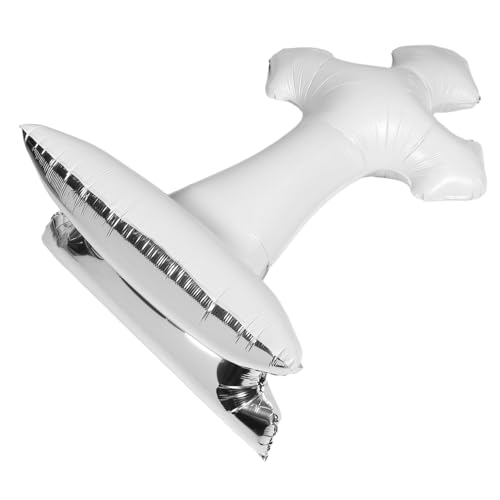 VICASKY Folienballon Kreuzform Weiß Stehend Taufe Dekoration für Ostern Shower Kommunion Religiöse Veranstaltung von VICASKY