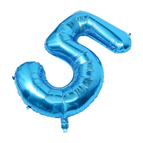 VICASKY Folienballon Zahl Blau Party Dekoration Geburtstagsballon für Familien Feiern Hochzeit Fotorequisiten Festlicher Raumdekor von VICASKY