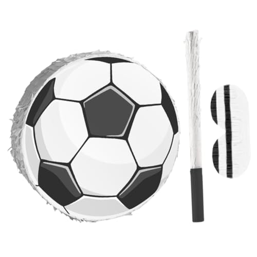 VICASKY Fußball Pinata für Kindergeburtstag mit und Augenbinde Bunte Krepppapier Deko Vielseitiges Partyspiel und Fußball Partyzubehör für Jungen Sport Mottopartys VICASKY Fußball Pinata für Kindergeburtstag mit und Augenbinde Bunte Krepppapier Deko Vielseitiges Partyspiel und Fußball Partyzubehör für Jungen Sport Mottopartys von VICASKY