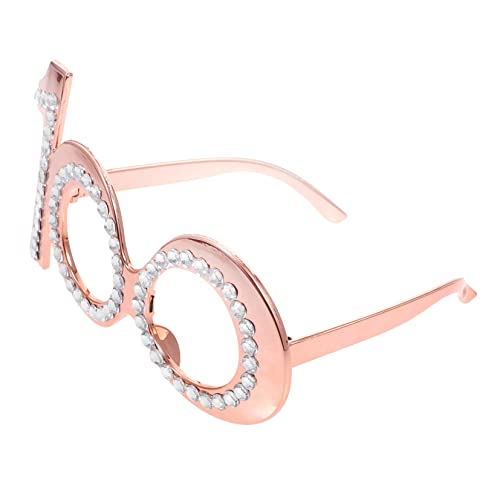 VICASKY Geburtstagsbrille Papierbrillen-Party strass brille Erwachsene Festival leuchtbrillen lustige schnapsgläser lustige brille Urlaubsparty-Brille Plastik Rose Gold von VICASKY