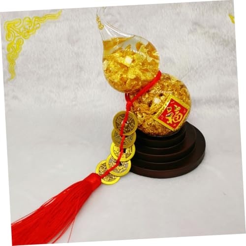 VICASKY Goldfolie Kristall Kürbis Feng Shui Dekoration Glücksbringer Desktop Ornament für Zuhause Büro Festival von VICASKY