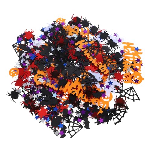 VICASKY Halloween Konfetti Bunte Spinnen Fledermäuse Kürbisse für Gruselige Tischdekoration für Halloween Feier Party Accessoires und Diy Dekoration von VICASKY