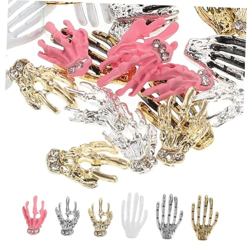 VICASKY Halloween Nail Charms Metall Schädel Geist Nageldekorationen Langlebig Vielseitig für Nageldesign Schmuck DIY Zubehör VICASKY Halloween Nail Charms Metall Schädel Geist Nageldekorationen Langlebig Vielseitig für Nageldesign Schmuck DIY Zubehör von VICASKY