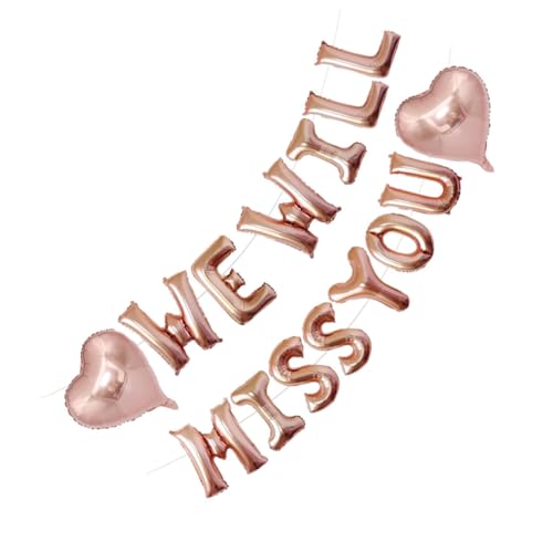 VICASKY Herzförmige Ballon Dekoration Set Aluminiumfolie Langlebig Leichte Partydeko für Abschlussfeier Geburtstagsfeier Einfache Montage Vielseitig für Innen und Außenbereiche von VICASKY