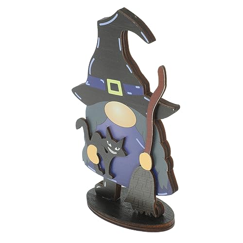 VICASKY Holz Tablett Dekoration für Halloween Niedlicher GNOME Schild Perfektes Mittelstück für Tischdekoration Wiederverwendbar und für Ihre Halloween Feier von VICASKY