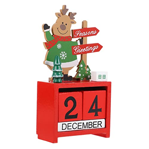 VICASKY Holz Weihnachtskalender mit Rentiermotiv Buntes Desktop Ornament Langlebige Weihnachtsdeko für Zuhause Büro und Festliche Tisch und Schaufensterdekoration Wiederverwendbar für VICASKY Holz Weihnachtskalender mit Rentiermotiv Buntes Desktop Ornament Langlebige Weihnachtsdeko für Zuhause Büro und Festliche Tisch und Schaufensterdekoration Wiederverwendbar für von VICASKY