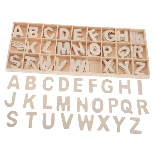 VICASKY Holzbuchstaben Set mit Aufbewahrungstablett Unbemalte Holzbuchstaben für Lernen und Basteln Multifunktionales DIY Holzspielzeug für Frühe Sprachförderung und Partydekoration VICASKY Holzbuchstaben Set mit Aufbewahrungstablett Unbemalte Holzbuchstaben für Lernen und Basteln Multifunktionales DIY Holzspielzeug für Frühe Sprachförderung und Partydekoration von VICASKY