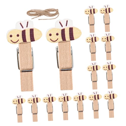 VICASKY Holzklammern Set mit Teilig Kompakte Handgefertigte Bienen Design Clips aus Holz mit Juteseil Vielseitig als Fotoklammern Snackhalter Langlebig und Einfach Tragbar für DIY VICASKY Holzklammern Set mit Teilig Kompakte Handgefertigte Bienen Design Clips aus Holz mit Juteseil Vielseitig als Fotoklammern Snackhalter Langlebig und Einfach Tragbar für DIY von VICASKY