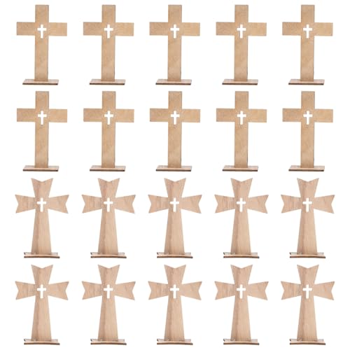 VICASKY Holzkreuz Handschmeichler Kreuz Zum Basteln Holzkreuze 20 Stück Stehendes Mit Ständer unlackierte Holz zum Katholisches Aus Gefertigtes Spirituelles Religiöses Heimdekoration 11x7.5x0.3cm VICASKY Holzkreuz Handschmeichler Kreuz Zum Basteln Holzkreuze 20 Stück Stehendes Mit Ständer unlackierte Holz zum Katholisches Aus Gefertigtes Spirituelles Religiöses Heimdekoration 11x7.5x0.3cm von VICASKY