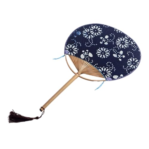VICASKY Japanischer Handfächer Rund Doppelseitig Bemalt mit Quaste Leichter Stofffächer mit Robustem Griff Tragbar für Dekoration Hochzeit Reise Frauen und Mädchen Geeignet VICASKY Japanischer Handfächer Rund Doppelseitig Bemalt mit Quaste Leichter Stofffächer mit Robustem Griff Tragbar für Dekoration Hochzeit Reise Frauen und Mädchen Geeignet von VICASKY