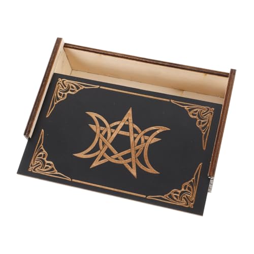 VICASKY Kasten Tarotkartenetui Tarot-Kanister holz lagerkanister Behälter für Tarotkarten Tarot-Deck-Halter Aufbewahrungshalter aus Holz Aufbewahrungsbehälter hölzern Schwarz VICASKY Kasten Tarotkartenetui Tarot-Kanister holz lagerkanister Behälter für Tarotkarten Tarot-Deck-Halter Aufbewahrungshalter aus Holz Aufbewahrungsbehälter hölzern Schwarz von VICASKY